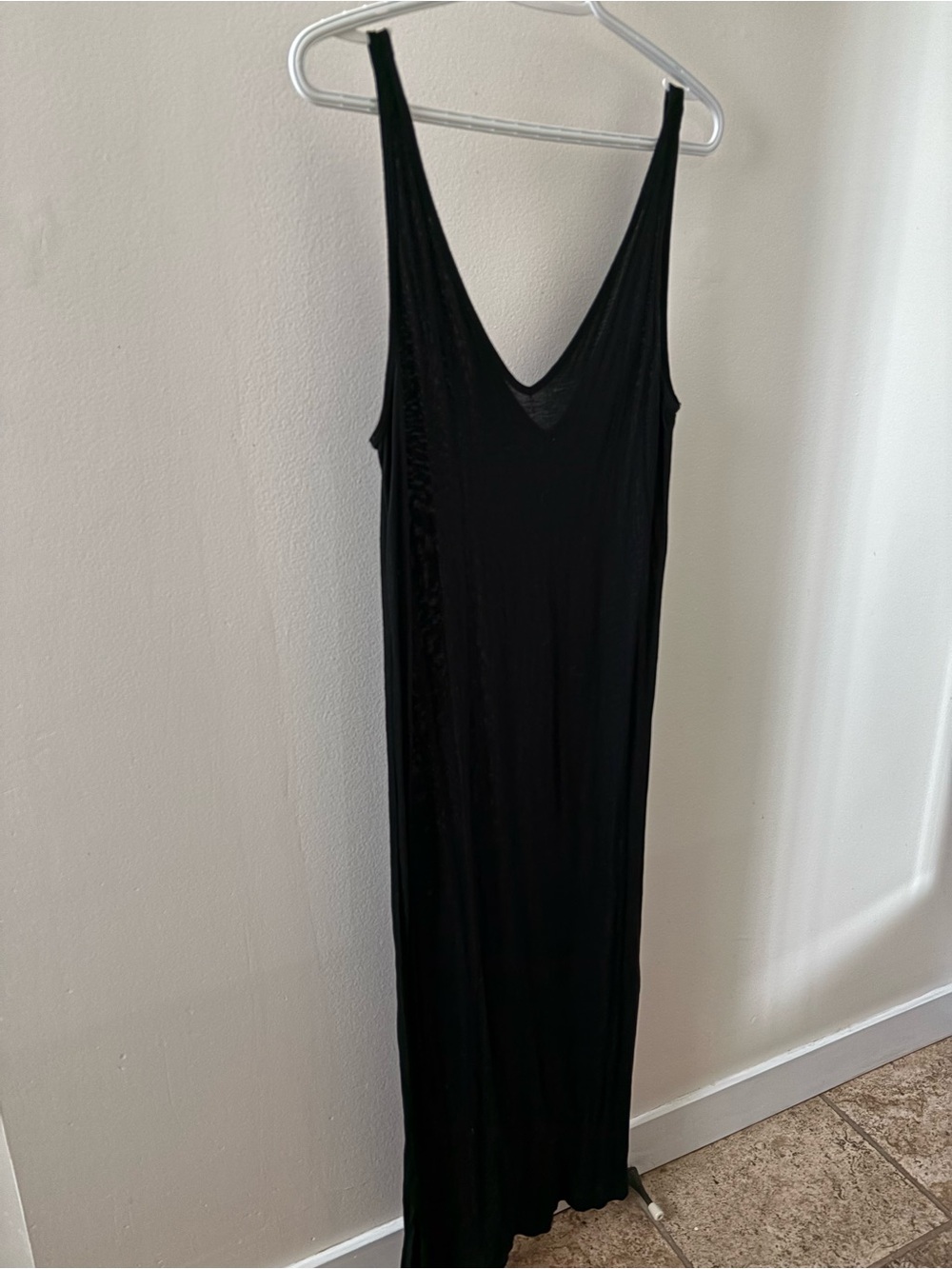 H&M Black Slip Midi Dress